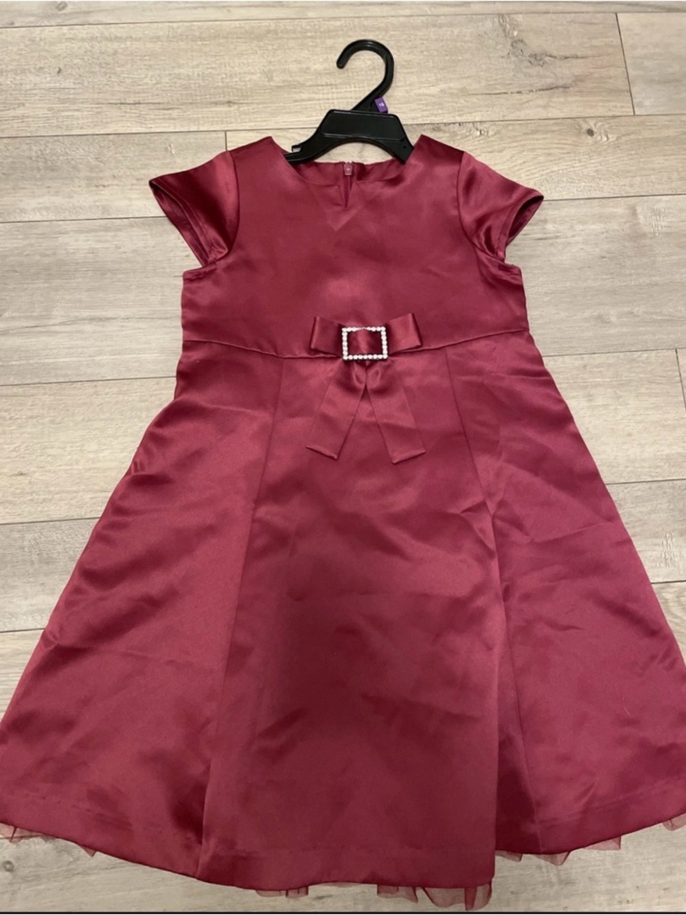 BUNDLE $3/$15 
Gymboree Burgundy Satin Rhinestone Bow-Accent Holiday Dress